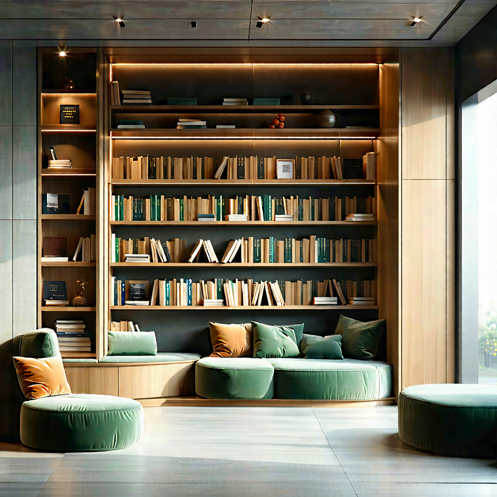 Lifestyle Editorial Photography: Reading Nook With Organized Space With Image, There
