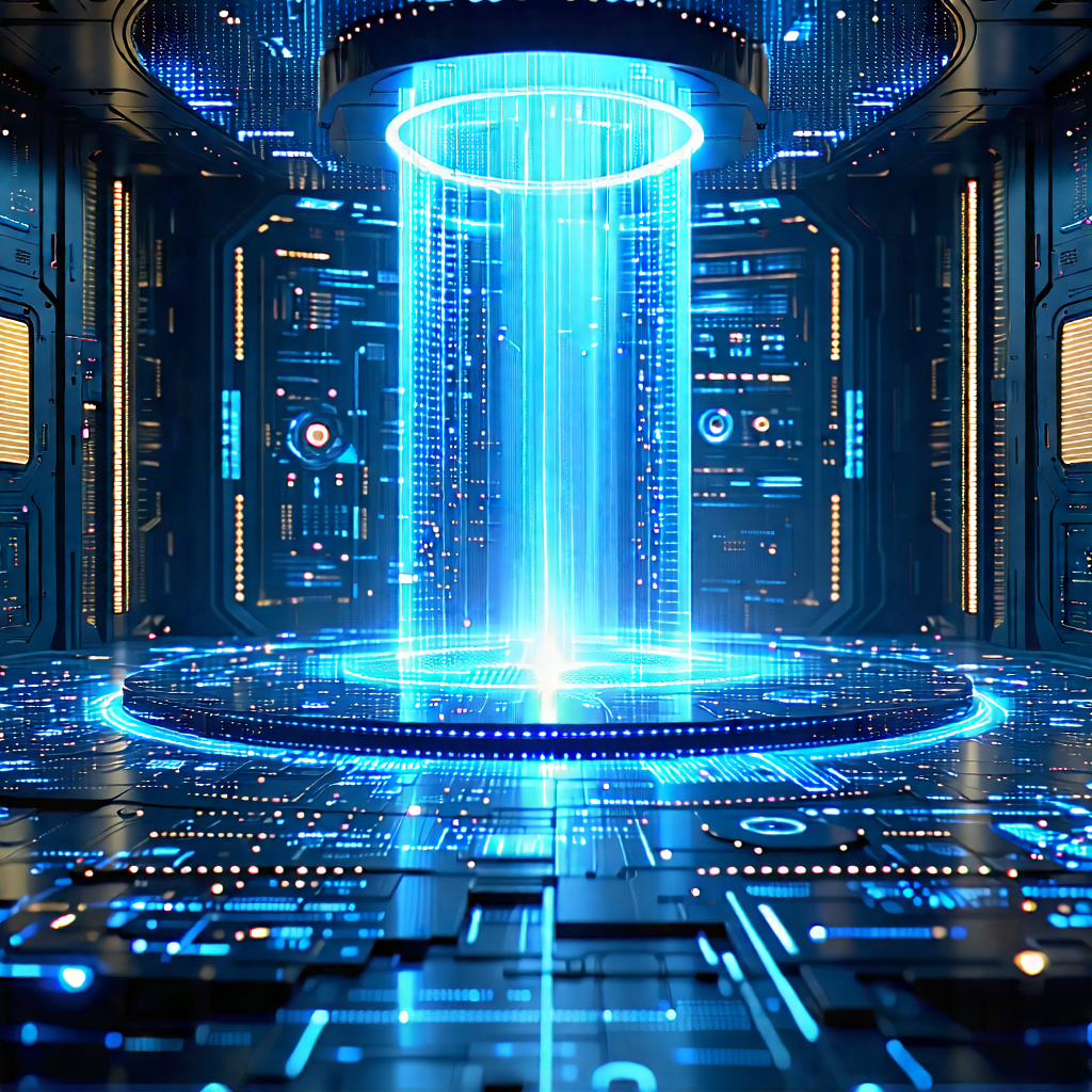 Tech Abstract Design: Entertainment technology in research center