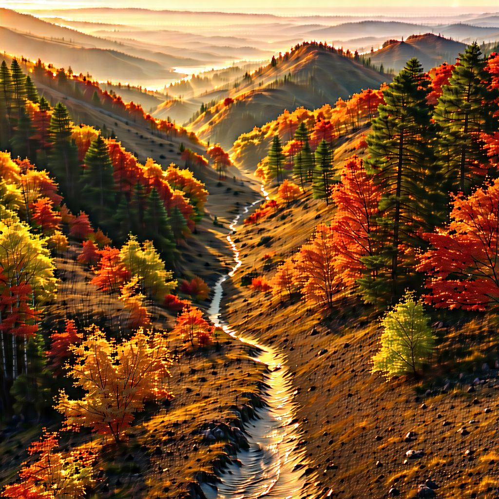 Lifestyle Aerial Photography: Autumn Hike During Festival Time With Beautiful Landscape