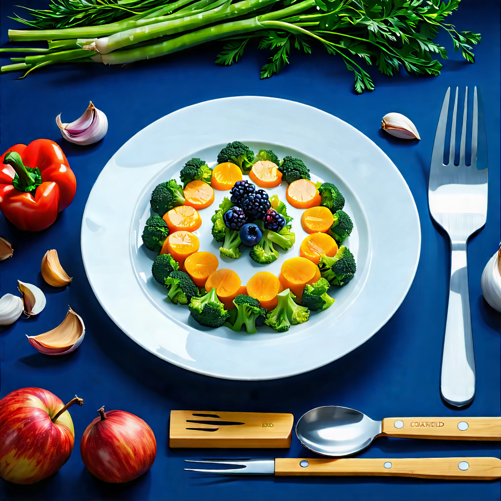 Lifestyle Matte Painting: Healthy Meal Prepared With Seasonal Produce With Dining Table