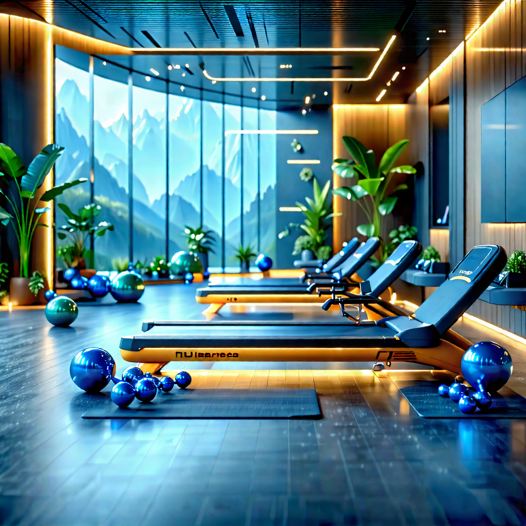Lifestyle Long Exposure Photography: Wellness Scene With Fitness Equipment With Image, There