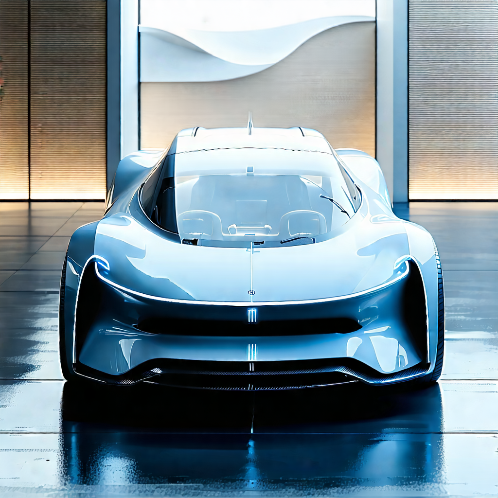 Tech Editorial Photography: Innovative Electric Vehicle (design:1.15) With Sleek, Futuristic-looking