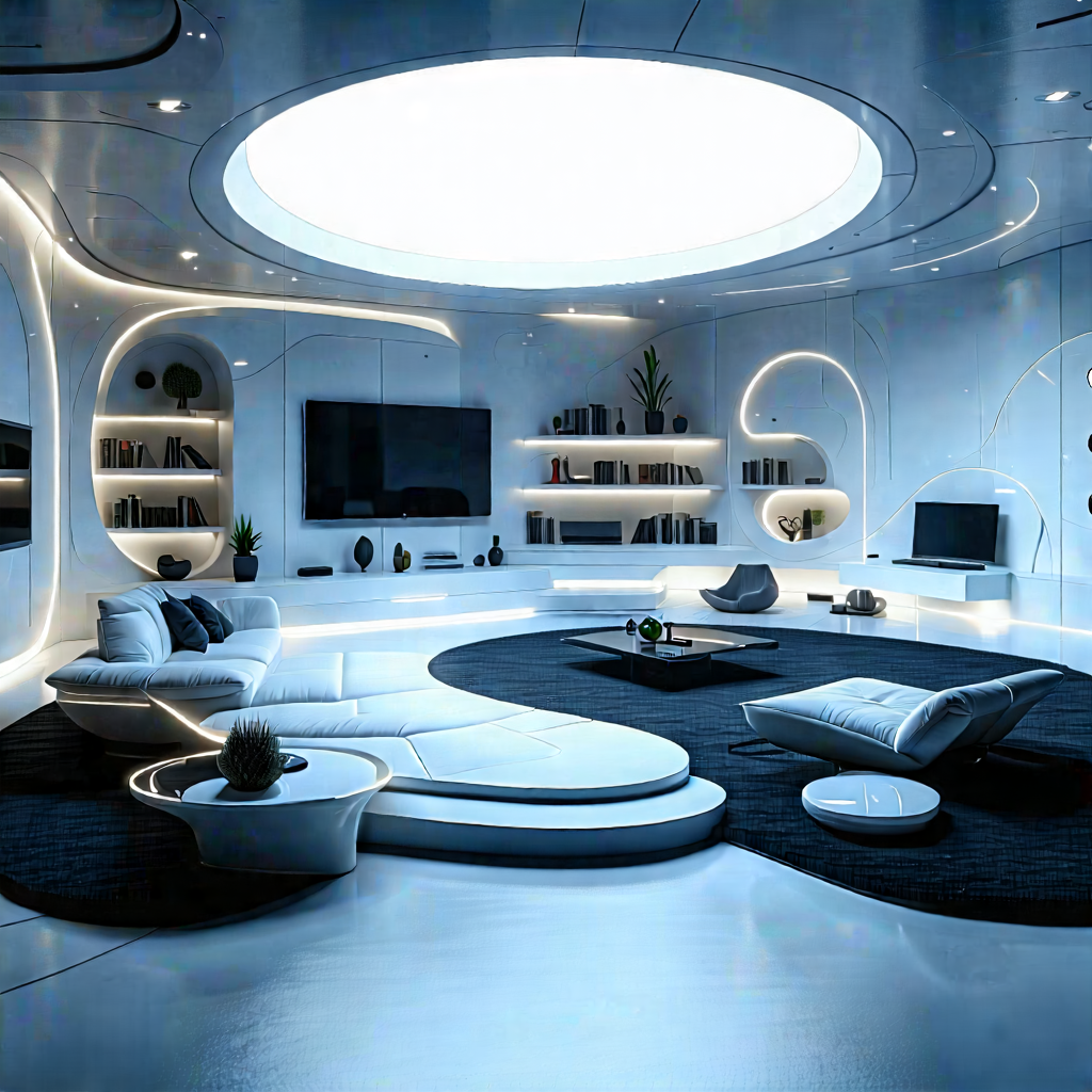 Tech Concept Art: Futuristic Smart Home With Image, There