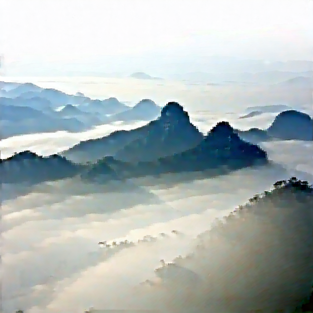 Nature Stock Photography: Mountain range during foggy morning