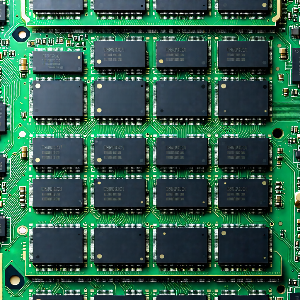Tech Drone Photography: Close-up of memory module