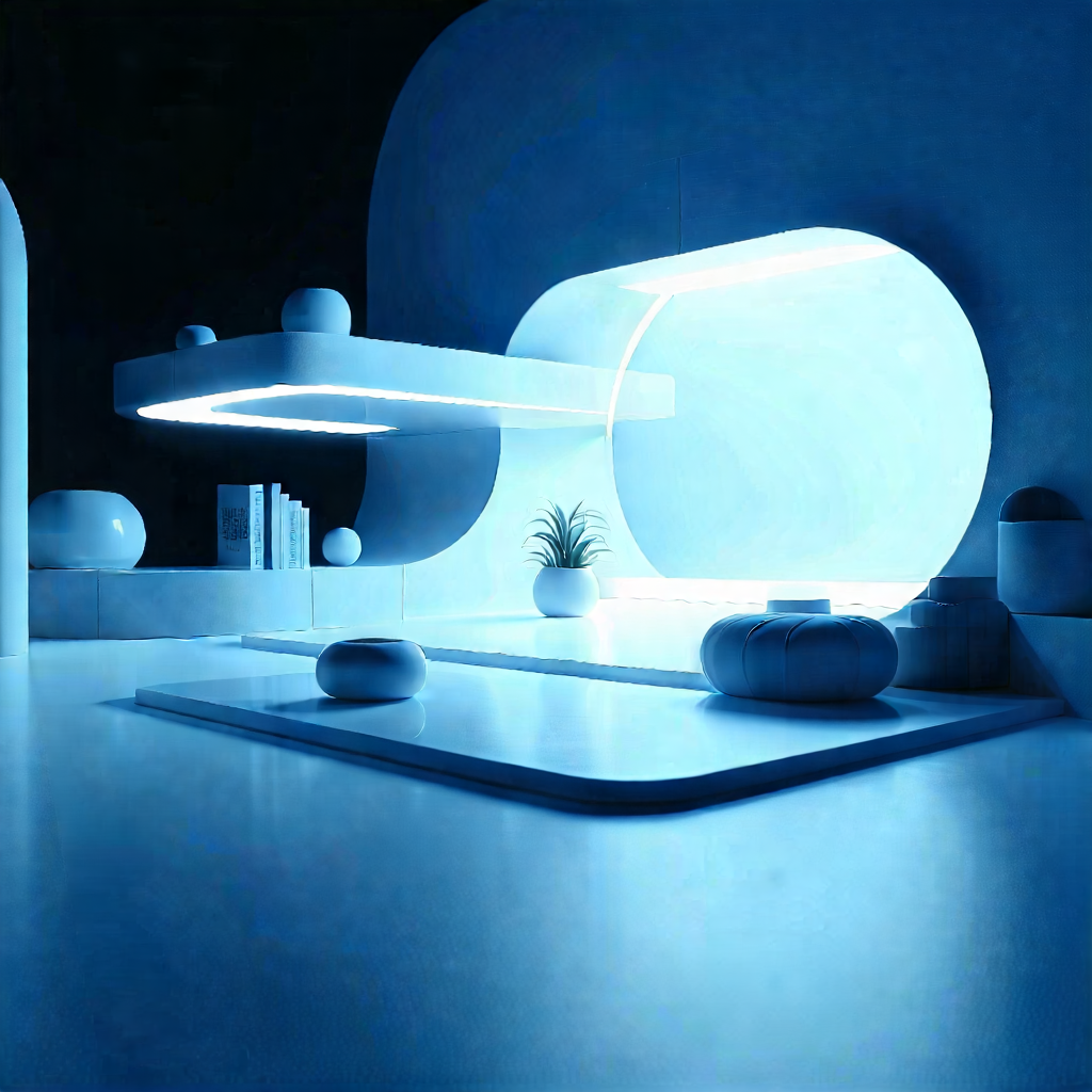 Tech Graphic Design: Futuristic Tech Startup Office With Futuristic Kitchen