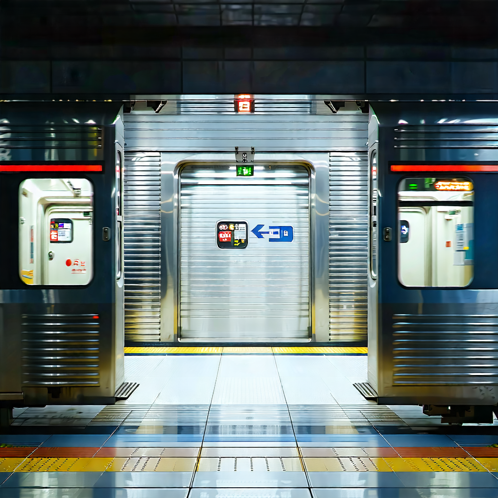 Urban Technical Illustration: City subway in arts district