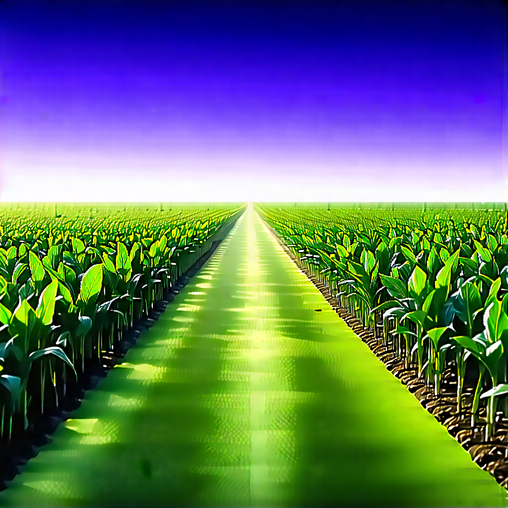 Tech Minimalist Design: Agricultural Technology In Research Center With Large Field