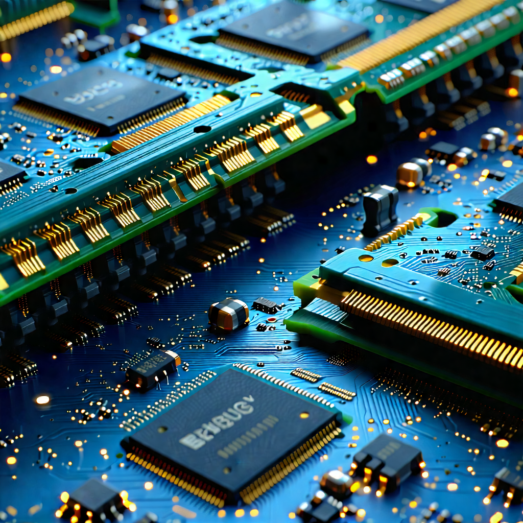 Tech Matte Painting: Close-up Of Memory Module With Close-up Computer