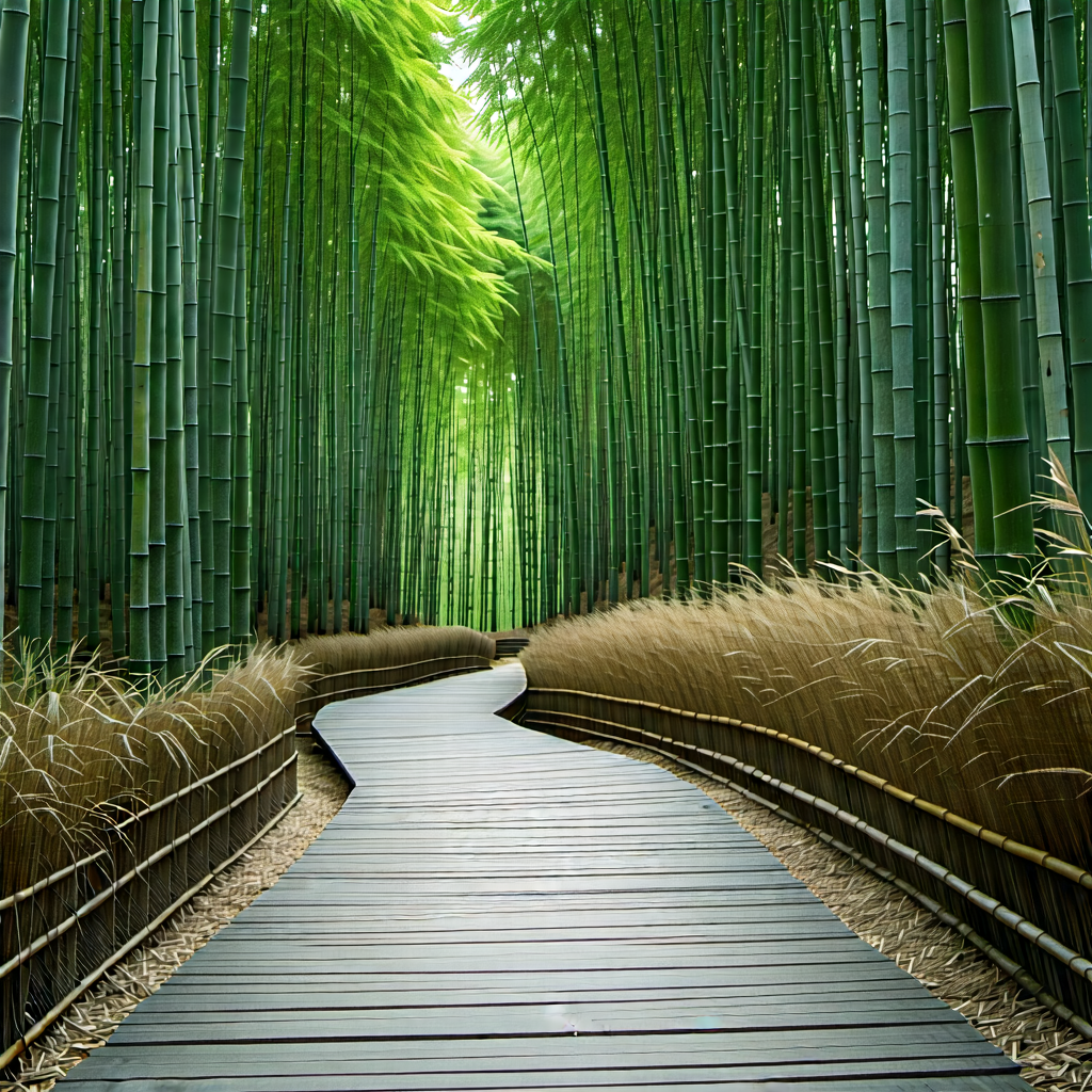 Nature Product Photography: Path through bamboo grove