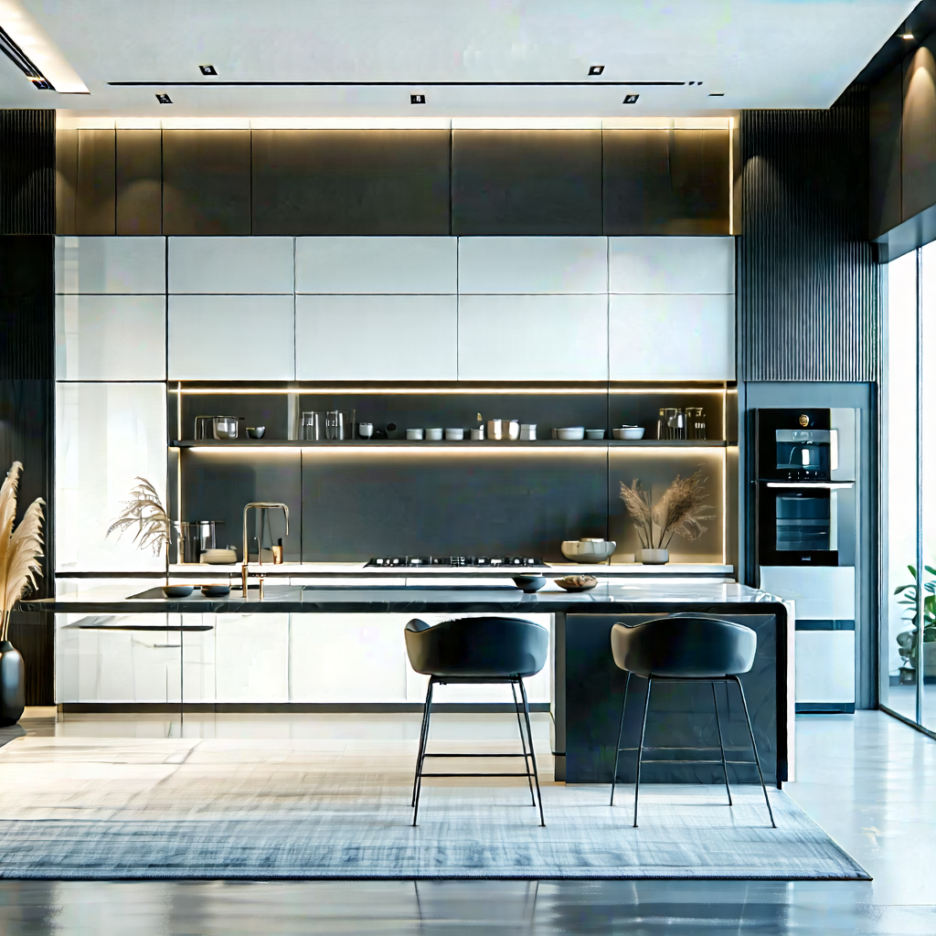 Lifestyle Blender Artwork: Modern kitchen with minimalist decor