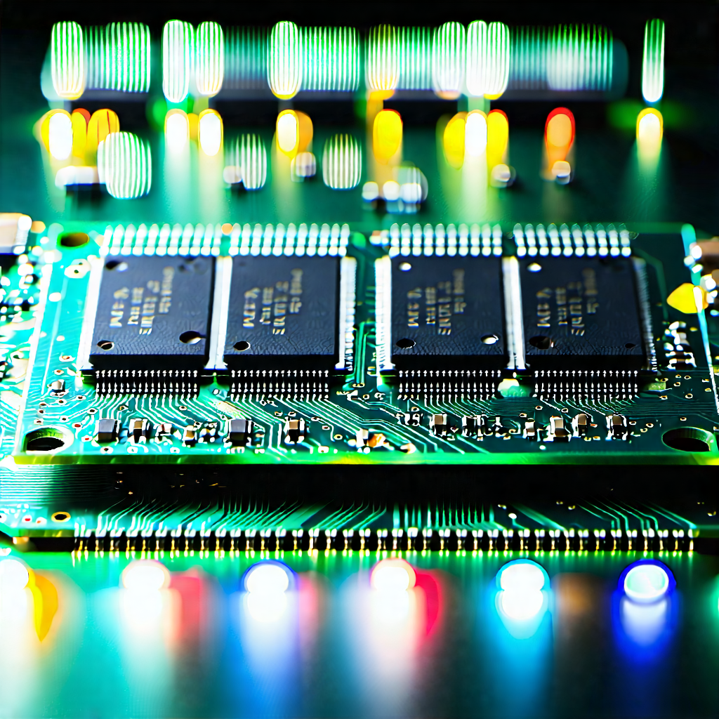 Tech Long Exposure Photography: Close-up of memory module