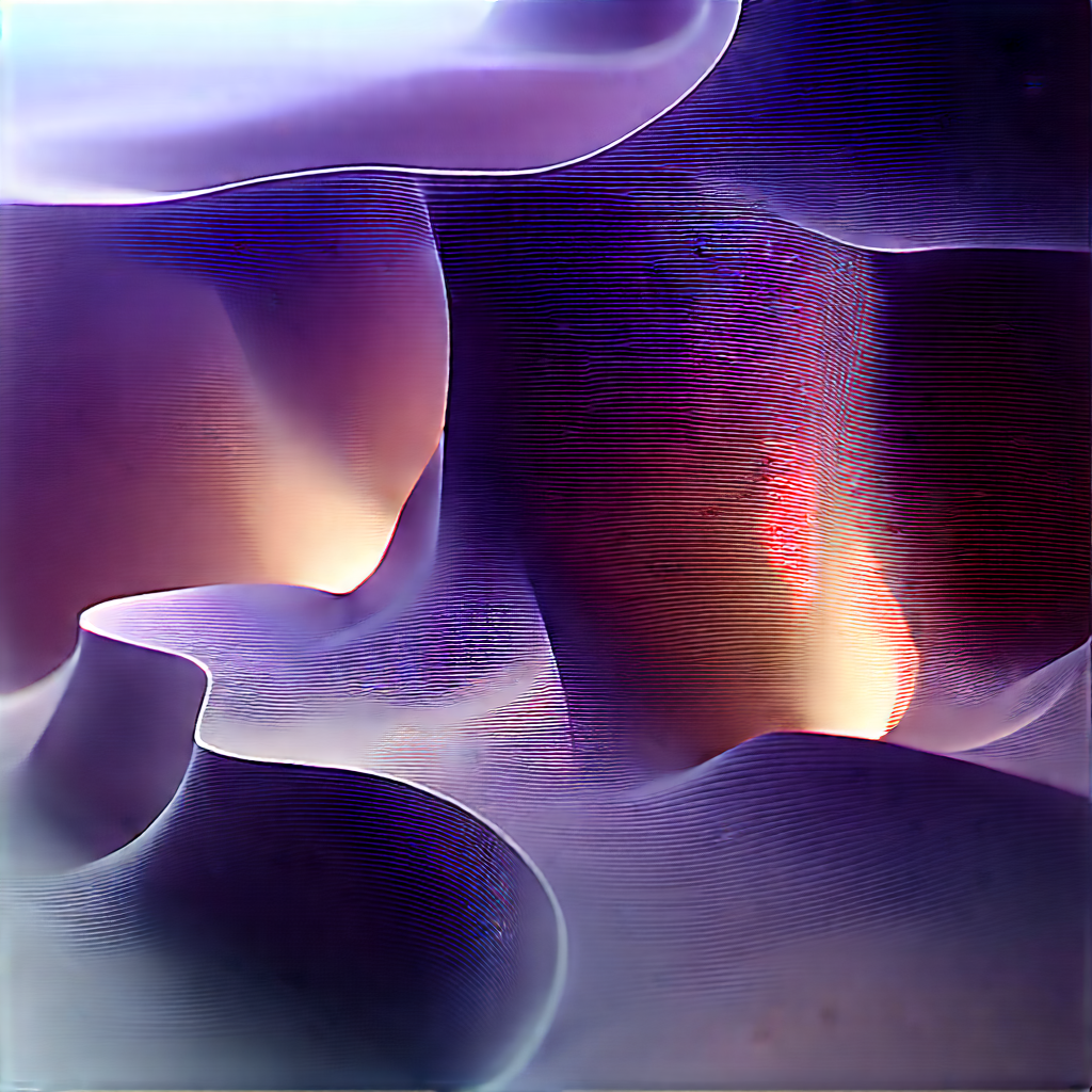 Abstract Fractal Art: Crystalline Forms With Close-up Purple