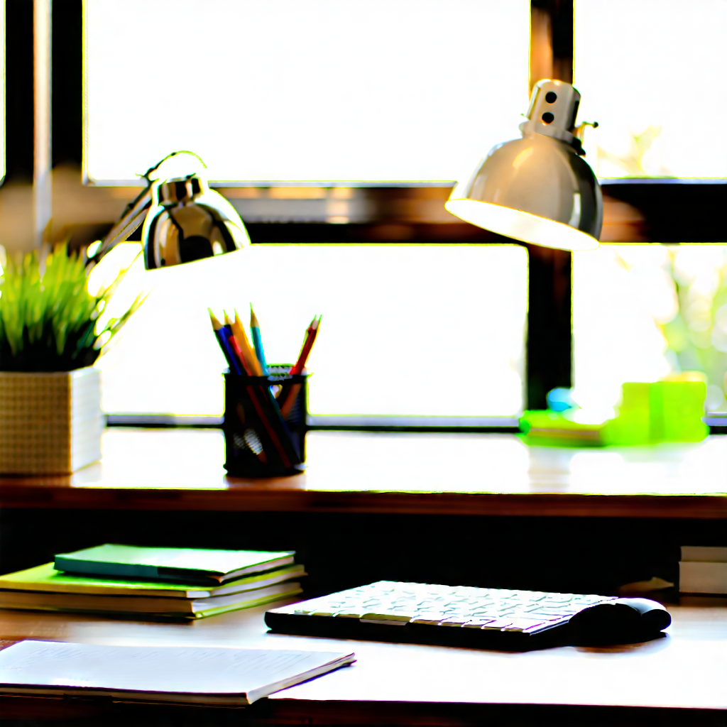 Business Professional Photography: Workplace With Modern Office Supplies On Desk With Desk Computer