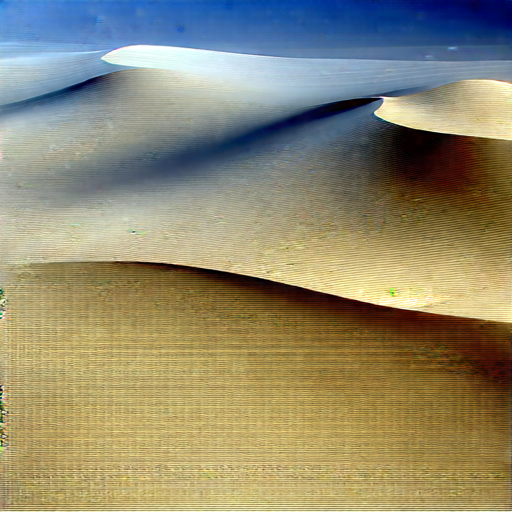 Abstract Matte Painting: Macro View Of Microscopic View With Sandy Desert
