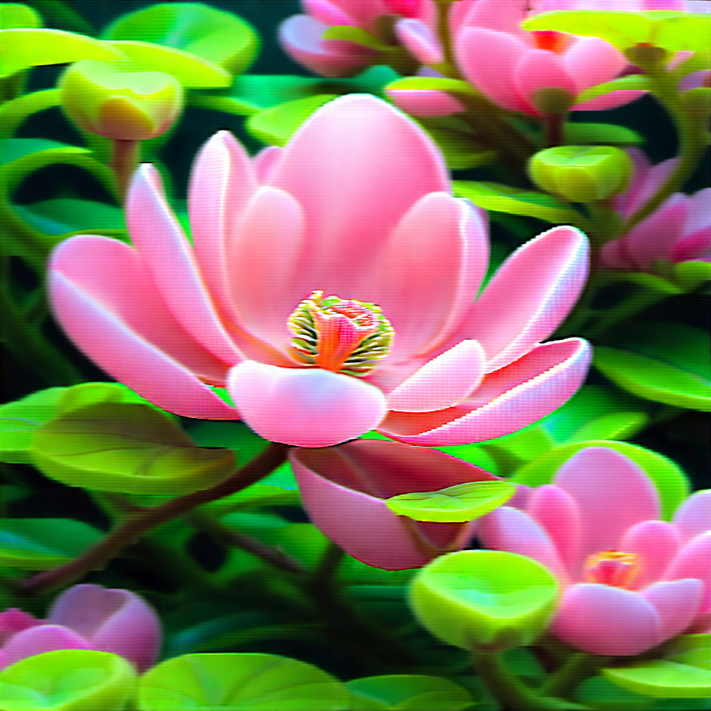 Nature Tilt-shift Photography: Coral Reef In Spring Bloom With Beautiful Pink