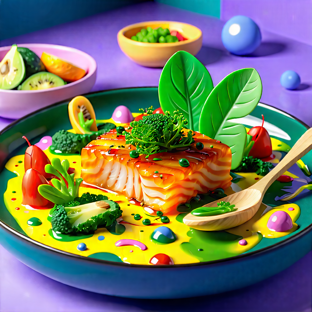 Lifestyle Flat Design: Plant-based dish prepared with vibrant colors