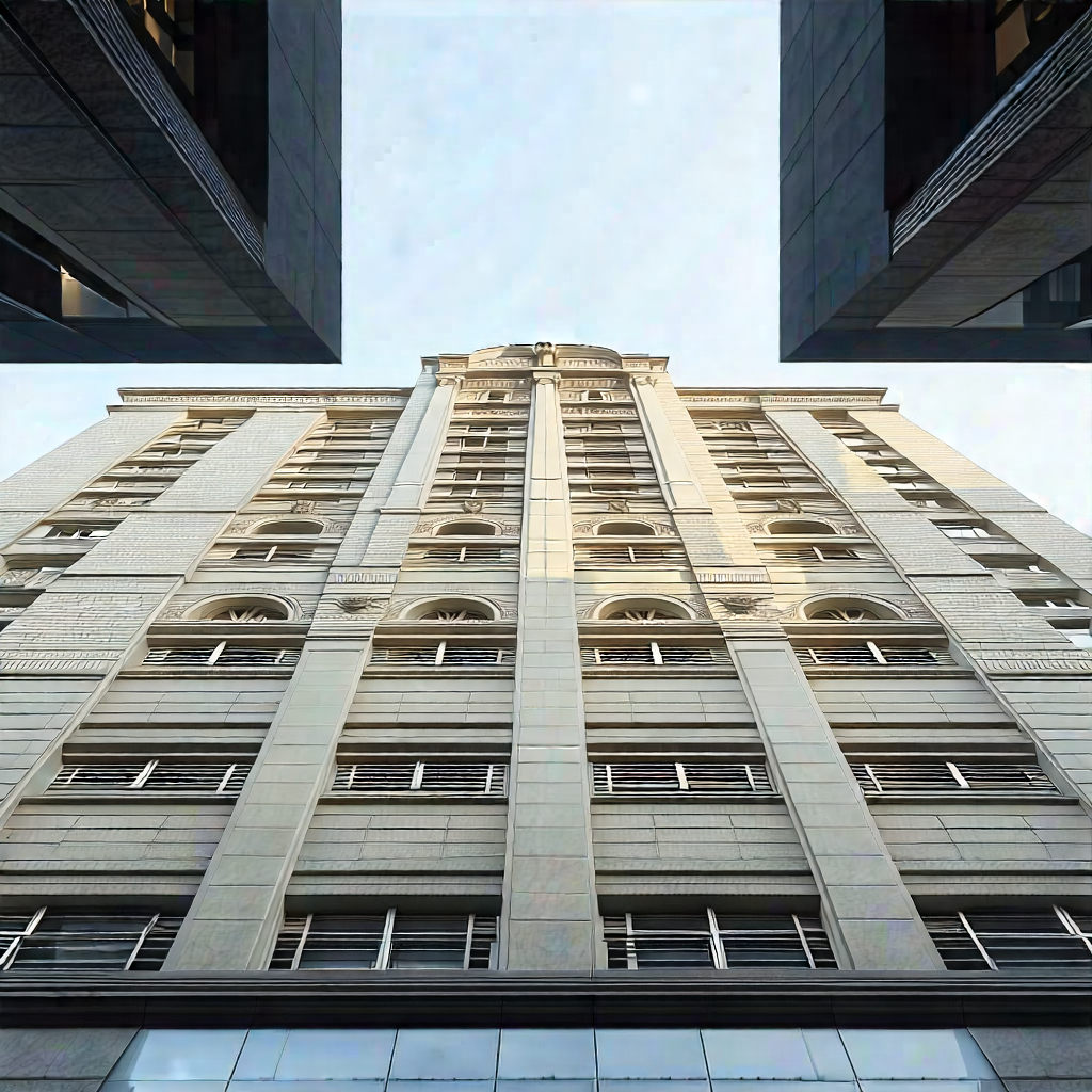 Urban Product Photography: Urban Street With Historic Buildings With Large, Tall