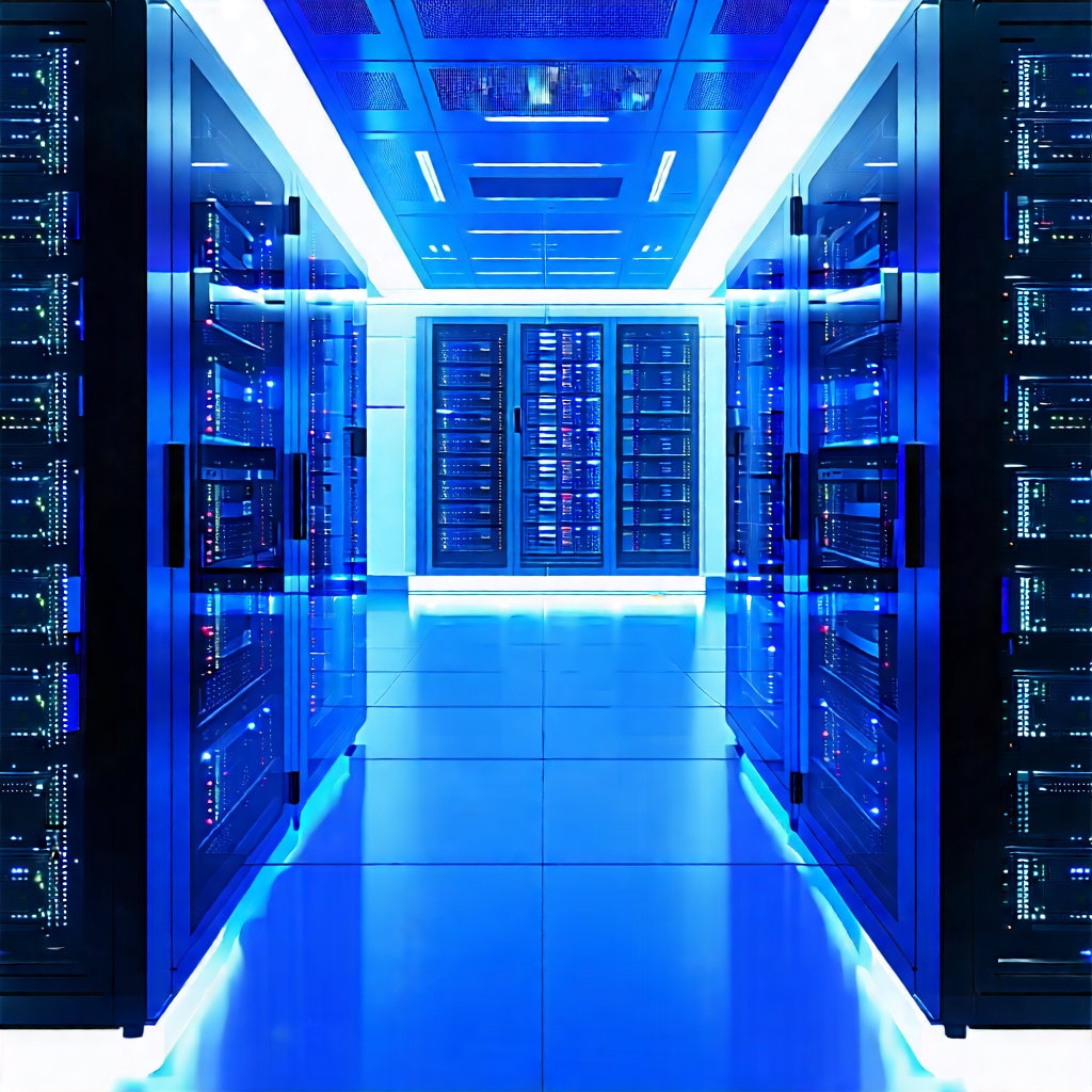 Tech Commercial Photography: (futuristic:1.16) server room