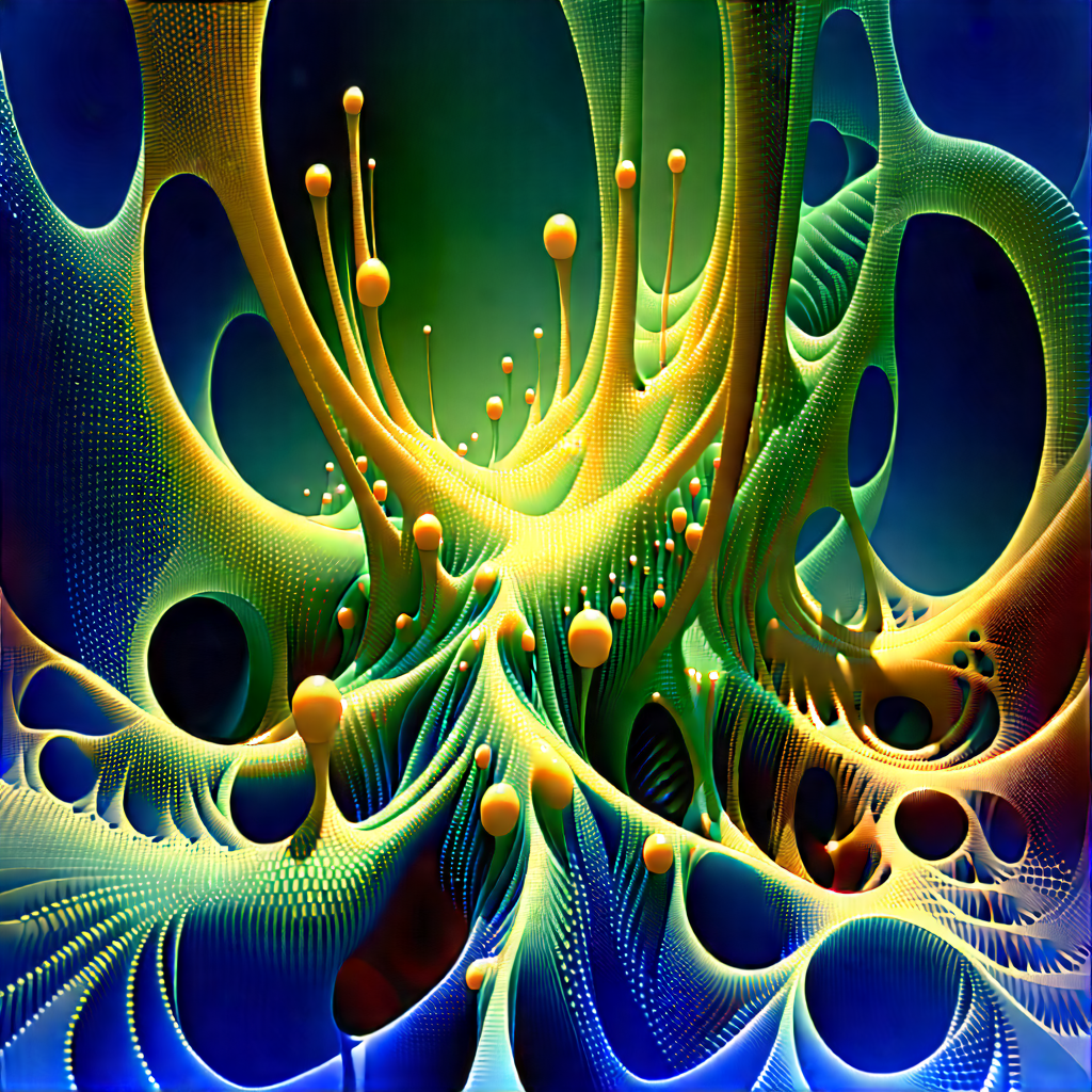 Abstract Fractal Art: Abstract Interpretation Of Growth Patterns With Colorful Intricate
