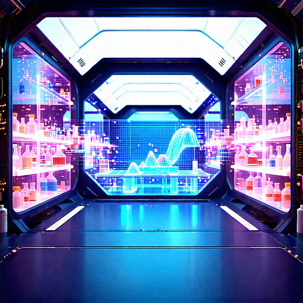 Tech 3D Render: (futuristic:1.16) research laboratory