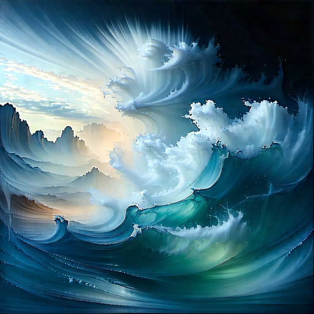 Abstract Professional Photography: Abstract Interpretation Of Weather Patterns With Large Wave