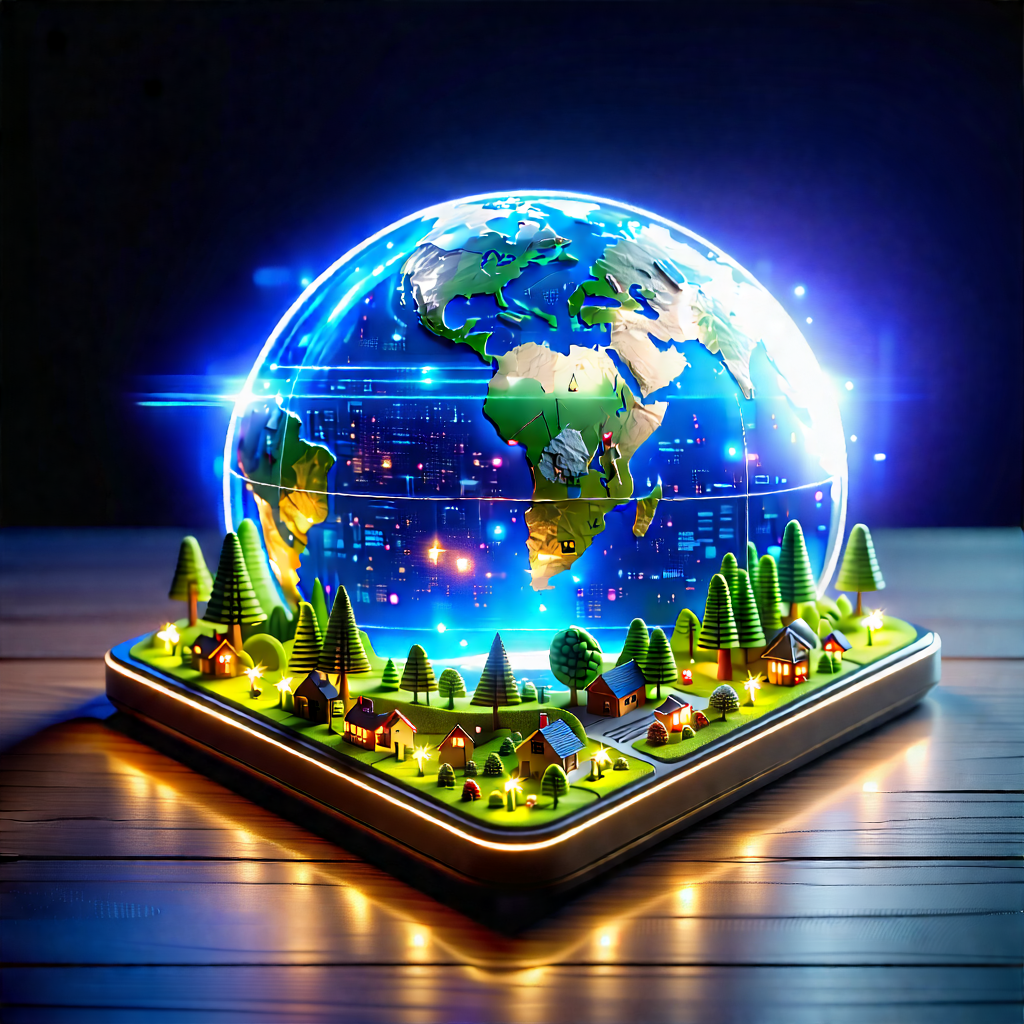 Tech Stock Photography: Innovative Communication Tool (design:1.14) With Small Model