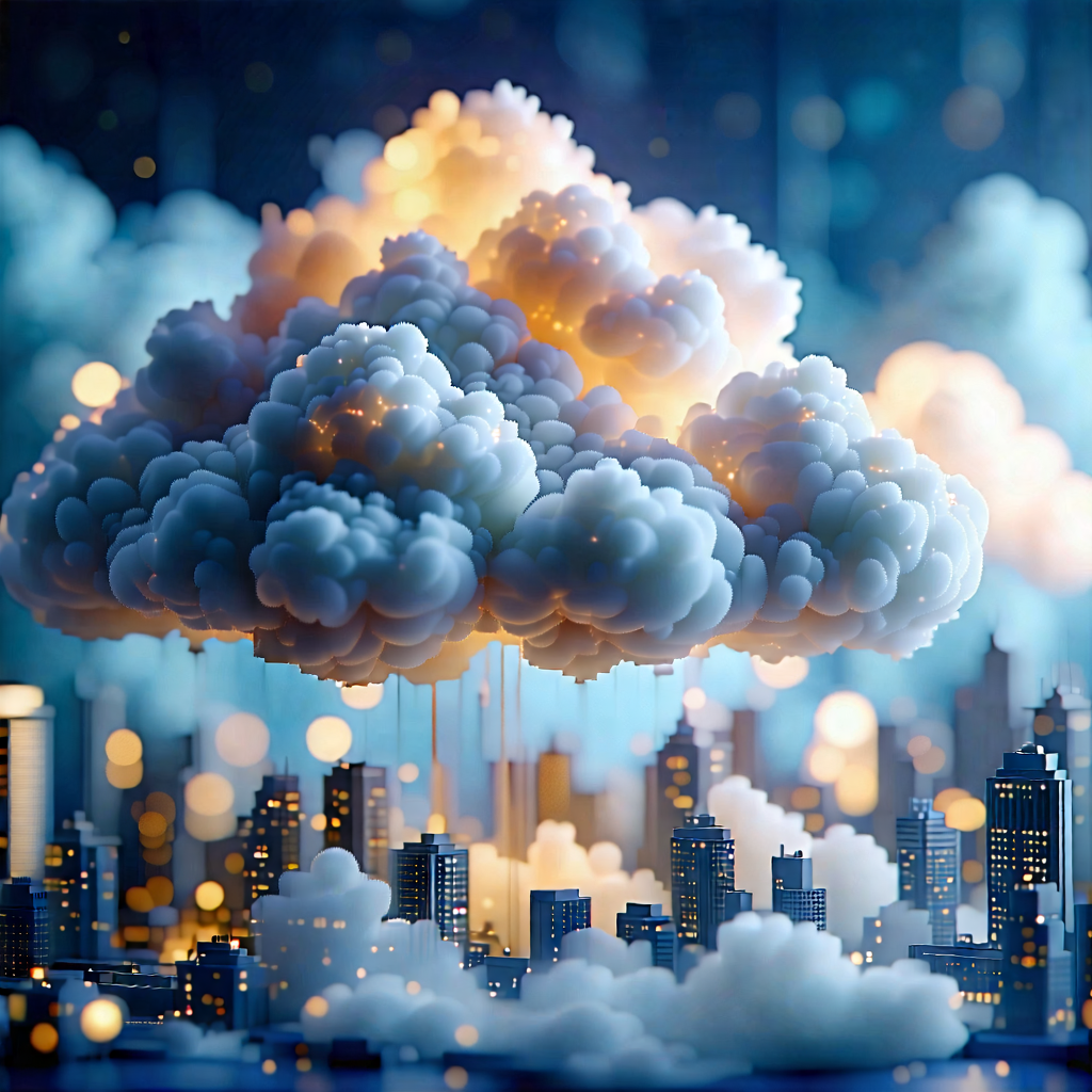 Tech Tilt-shift Photography: Cloud Computing Visualization With Image, There