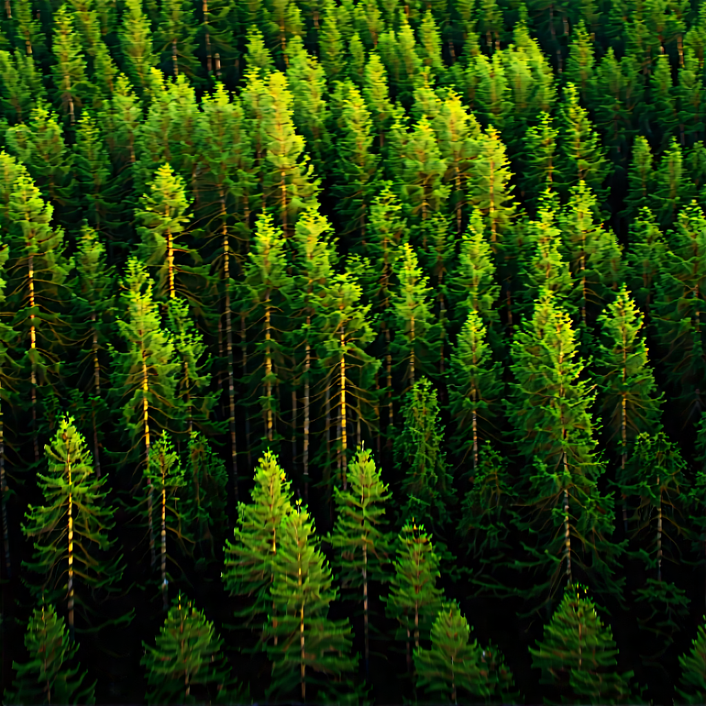 Nature Long Exposure Photography: Aerial View Of Forest Canopy With Lush Green