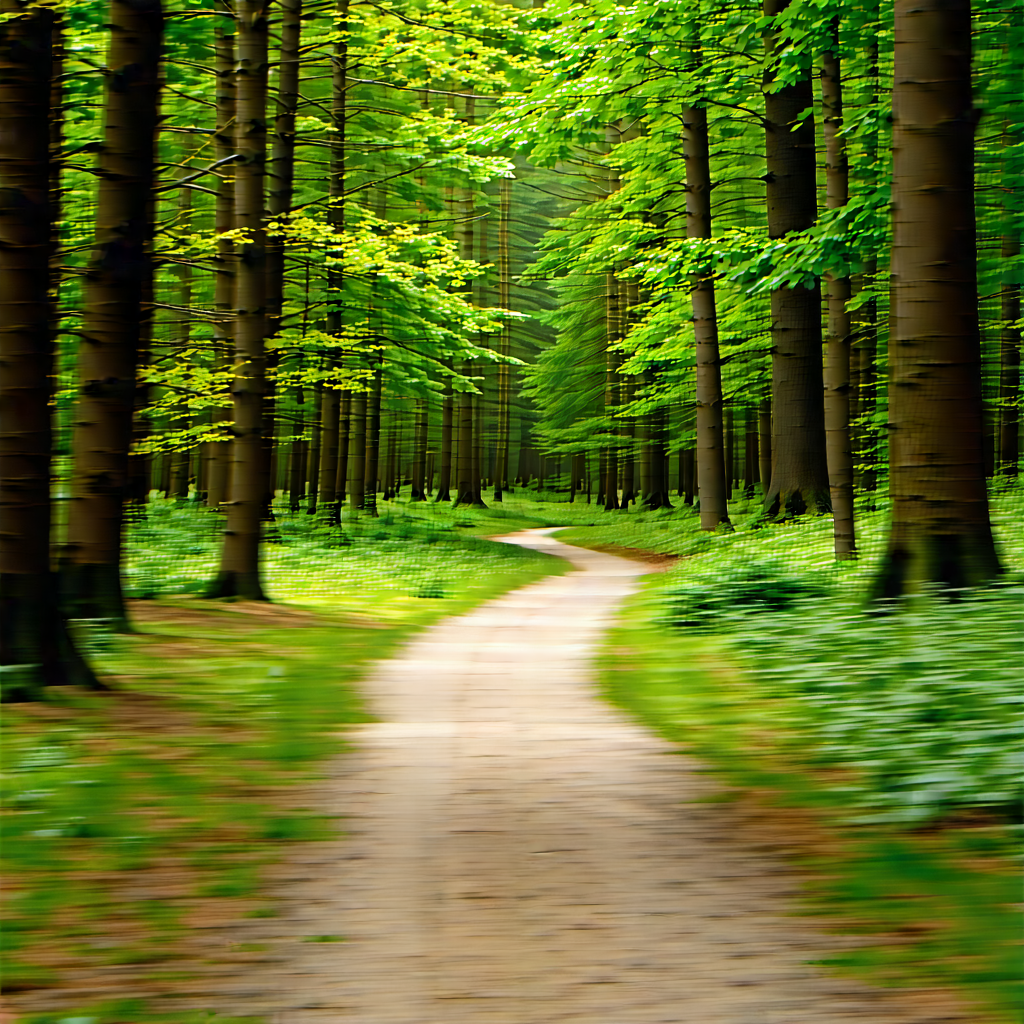 Nature Landscape Photography: Path through dense forest