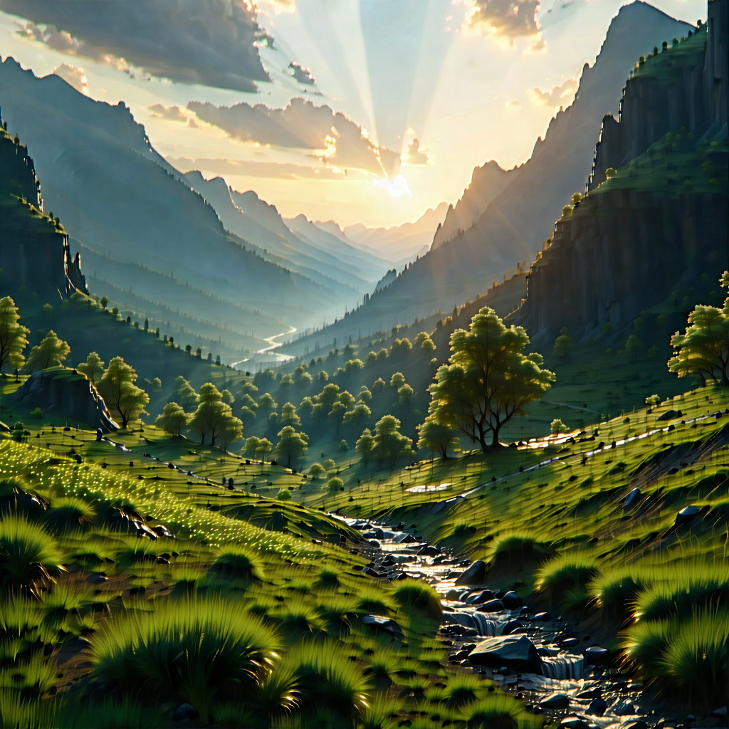 Nature Unreal Engine: Valley During Golden Hour With Image, There