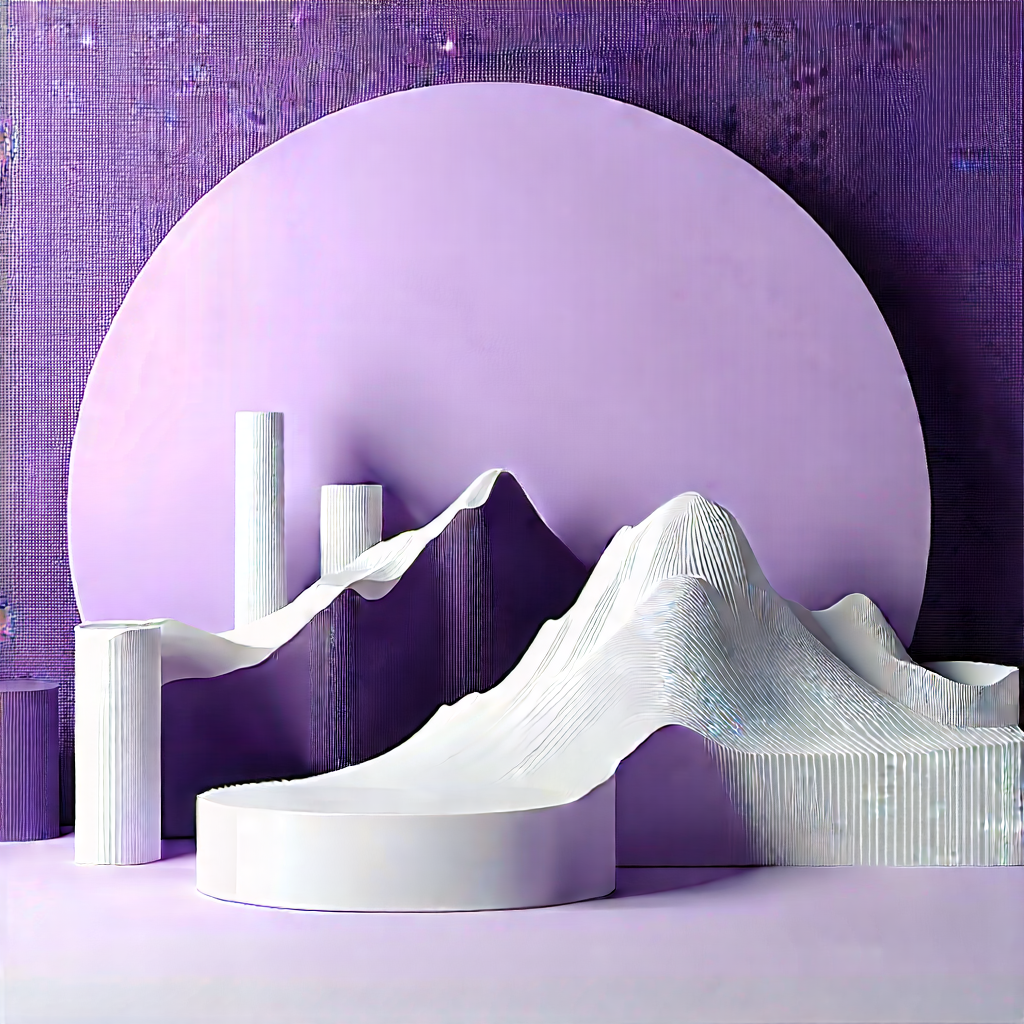 Abstract Black And White Photography: Ceramic installation with rhythm