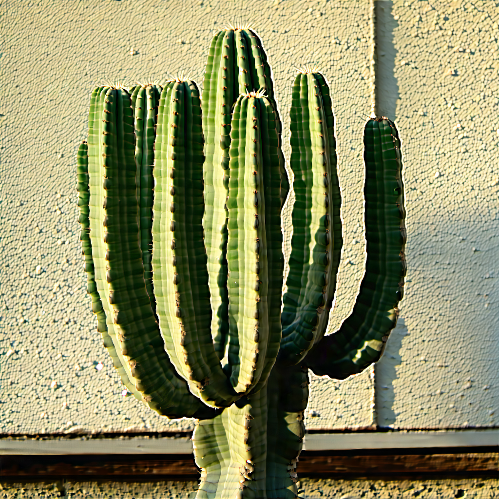 Nature Stock Photography: Cactus In Natural Setting With Large Cactus