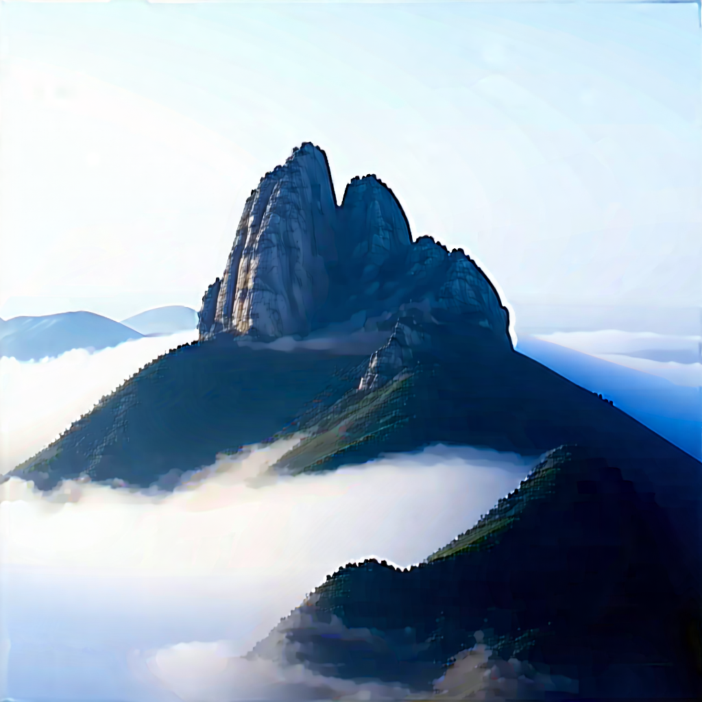 Nature Drone Photography: Mist over mountain peak