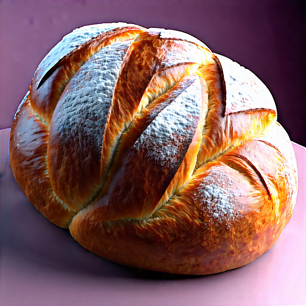 Lifestyle Low Poly: Artisanal Bread Prepared With Artistic Presentation With Large, Freshly