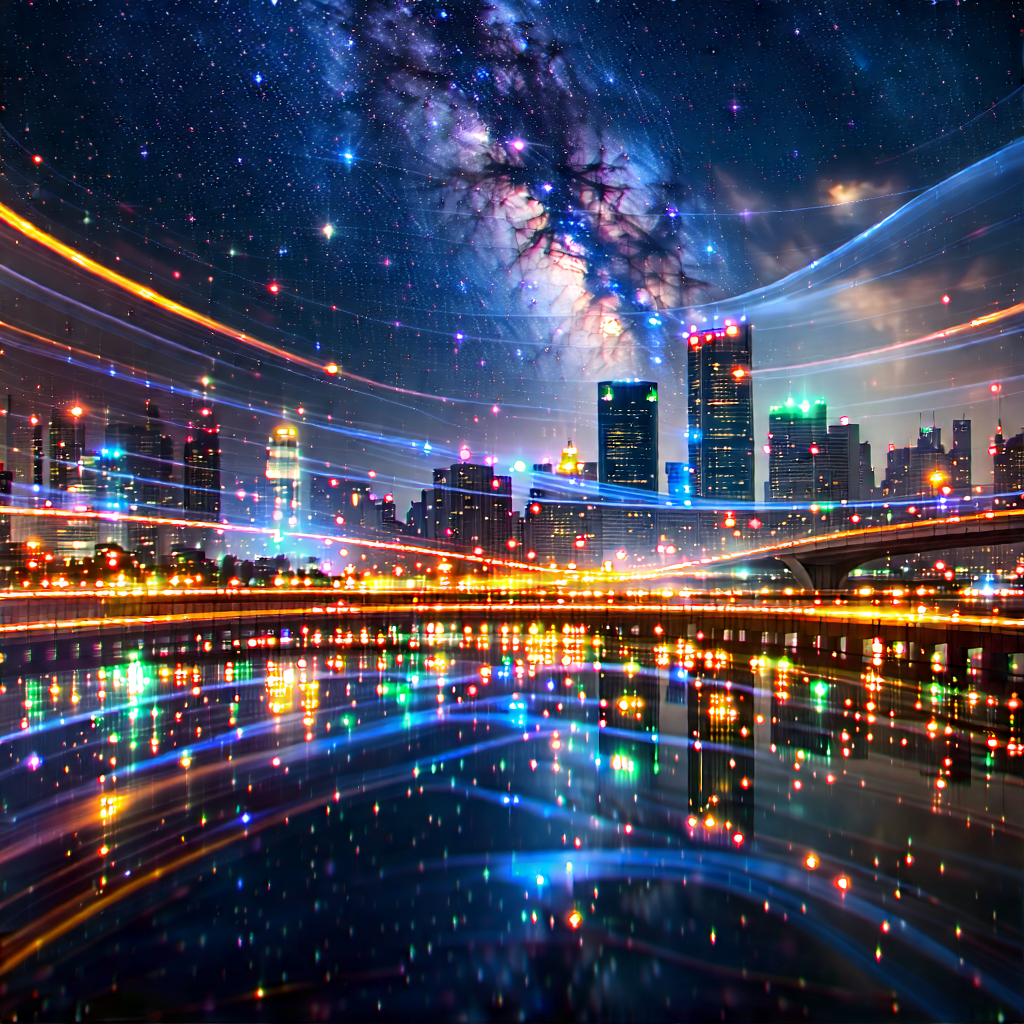 Tech Long Exposure Photography: Big Data Visualization With Nighttime Cityscape
