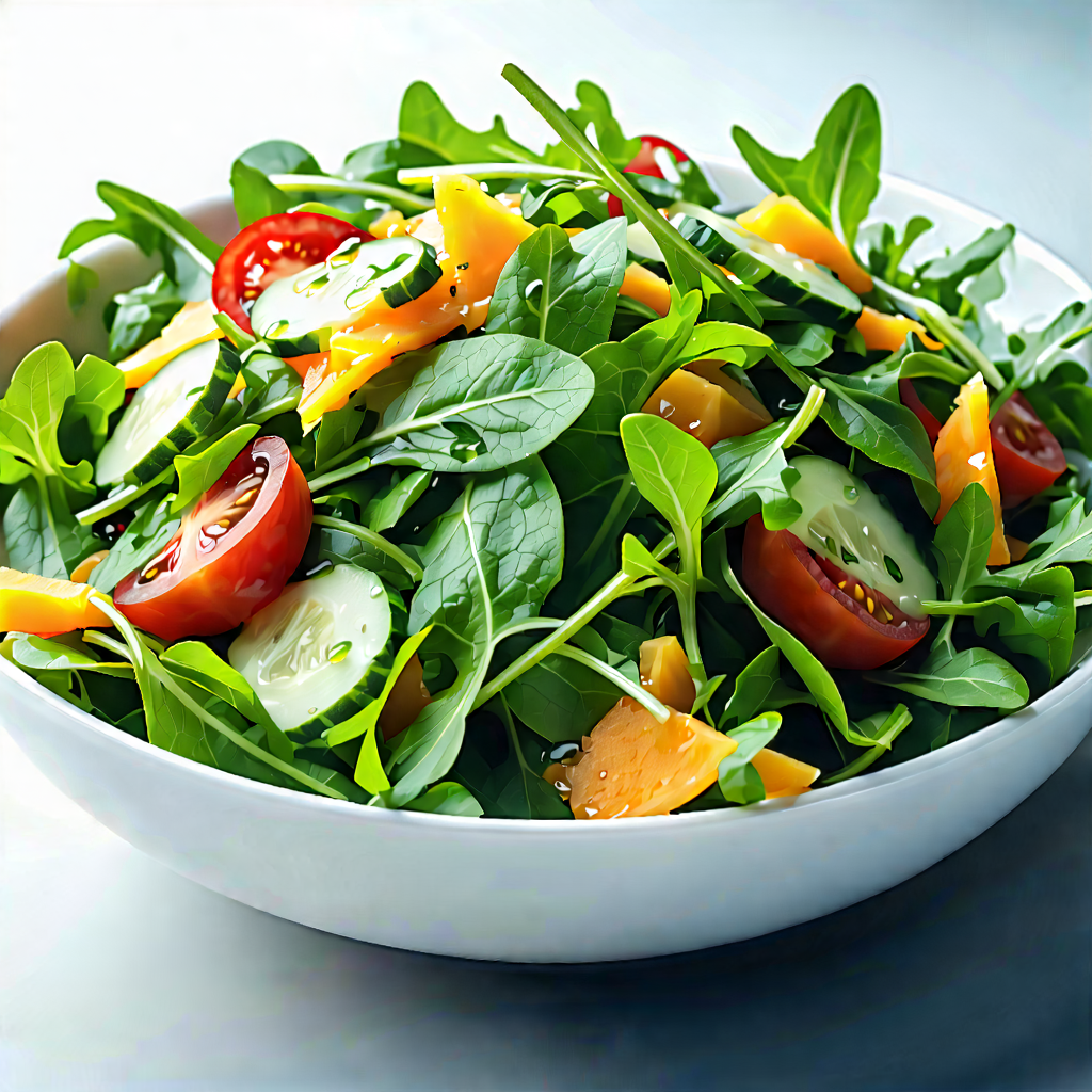 Lifestyle Unreal Engine: Fresh Salad Prepared With Organic Components With Large Bowl