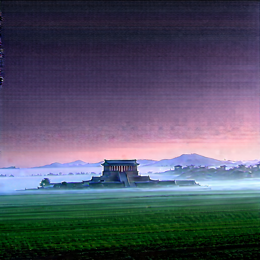 Urban Landscape Photography: Historic Monument With Morning Mist With Large, Ancient