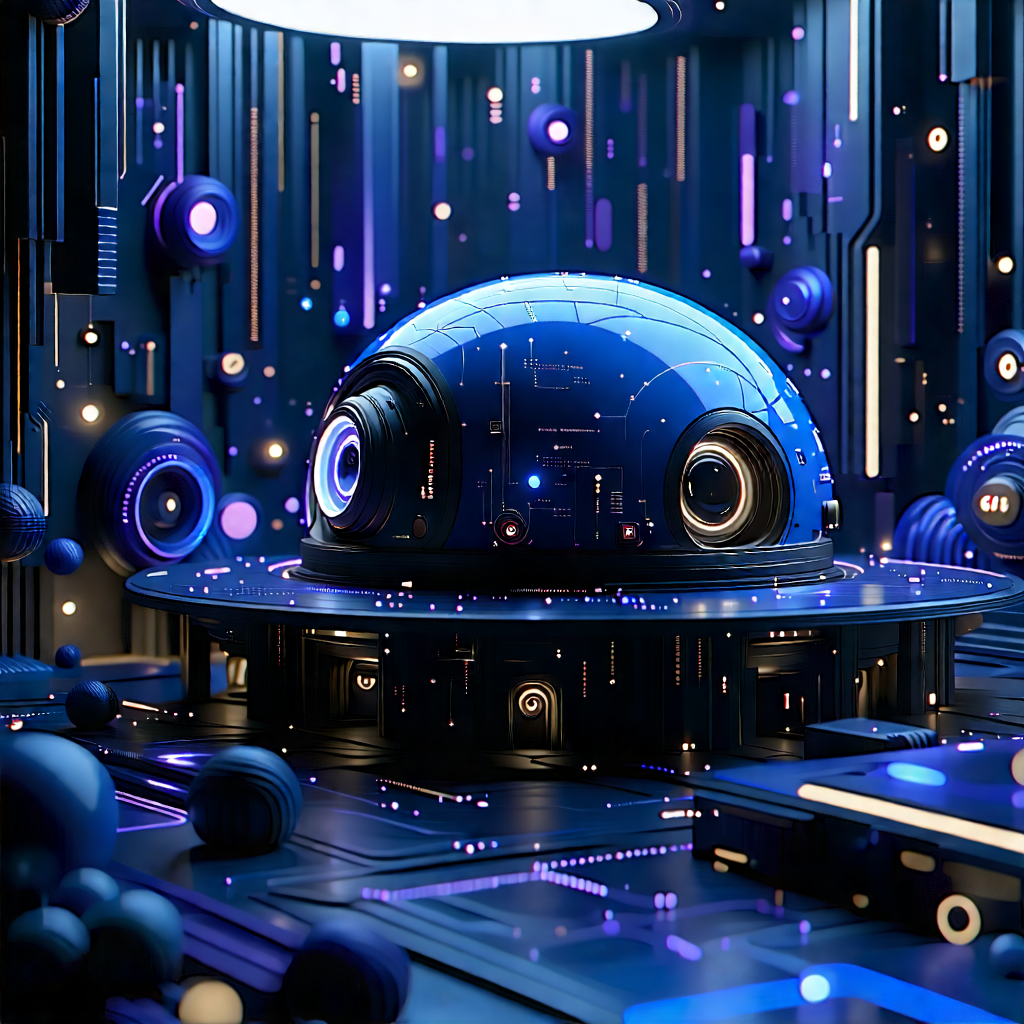 Tech Cinema 4d: Artificial Intelligence Visualization With Futuristic Scene,