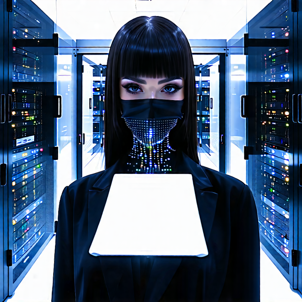Tech Advertising Photography: (futuristic:1.42) server room