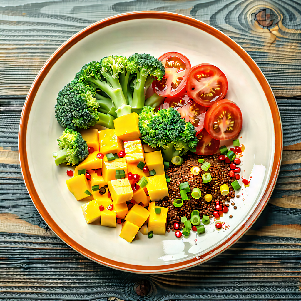 Lifestyle Hdr Photography: Healthy Meal Prepared With Vibrant Colors With White Plate