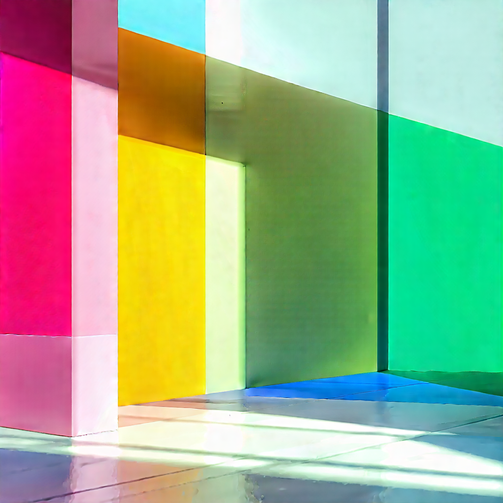 Abstract Polaroid Style: Minimalist Design With Color Block With Brightly Colored