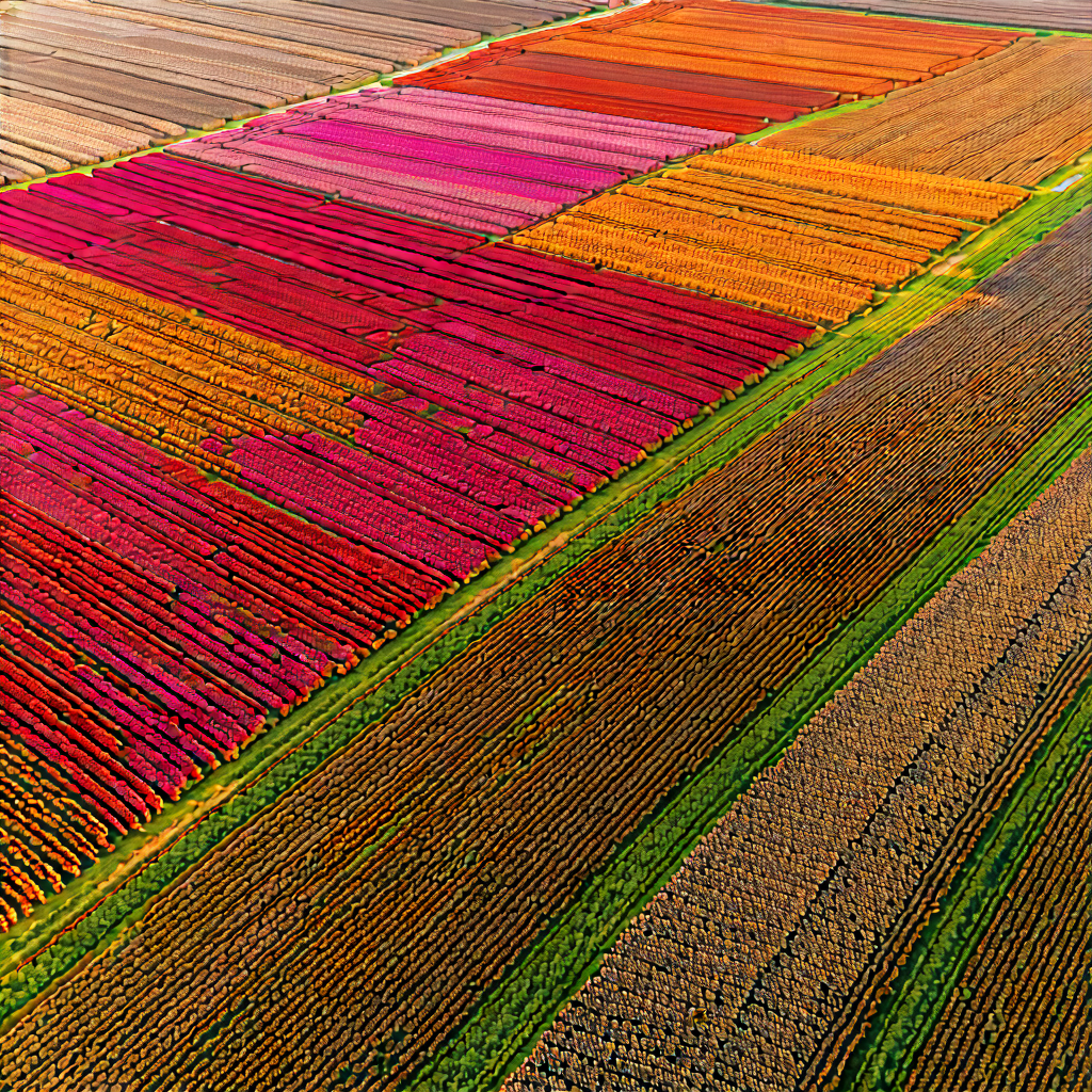 Nature Stock Photography: Aerial view of agricultural fields