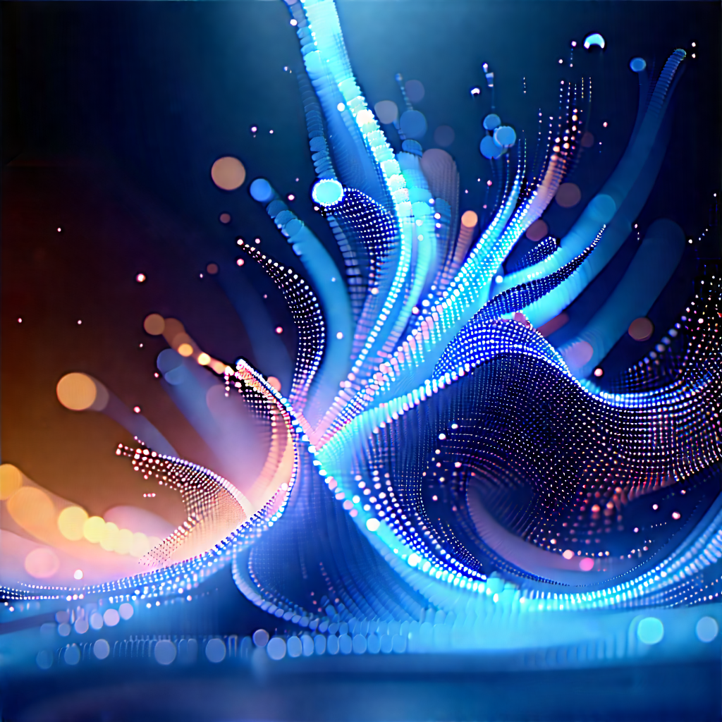 Abstract Voxel Art: Particle movement captured in abstract form