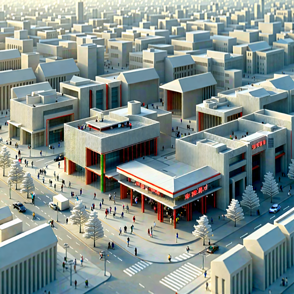Urban Aerial Photography: Aerial view of cultural district