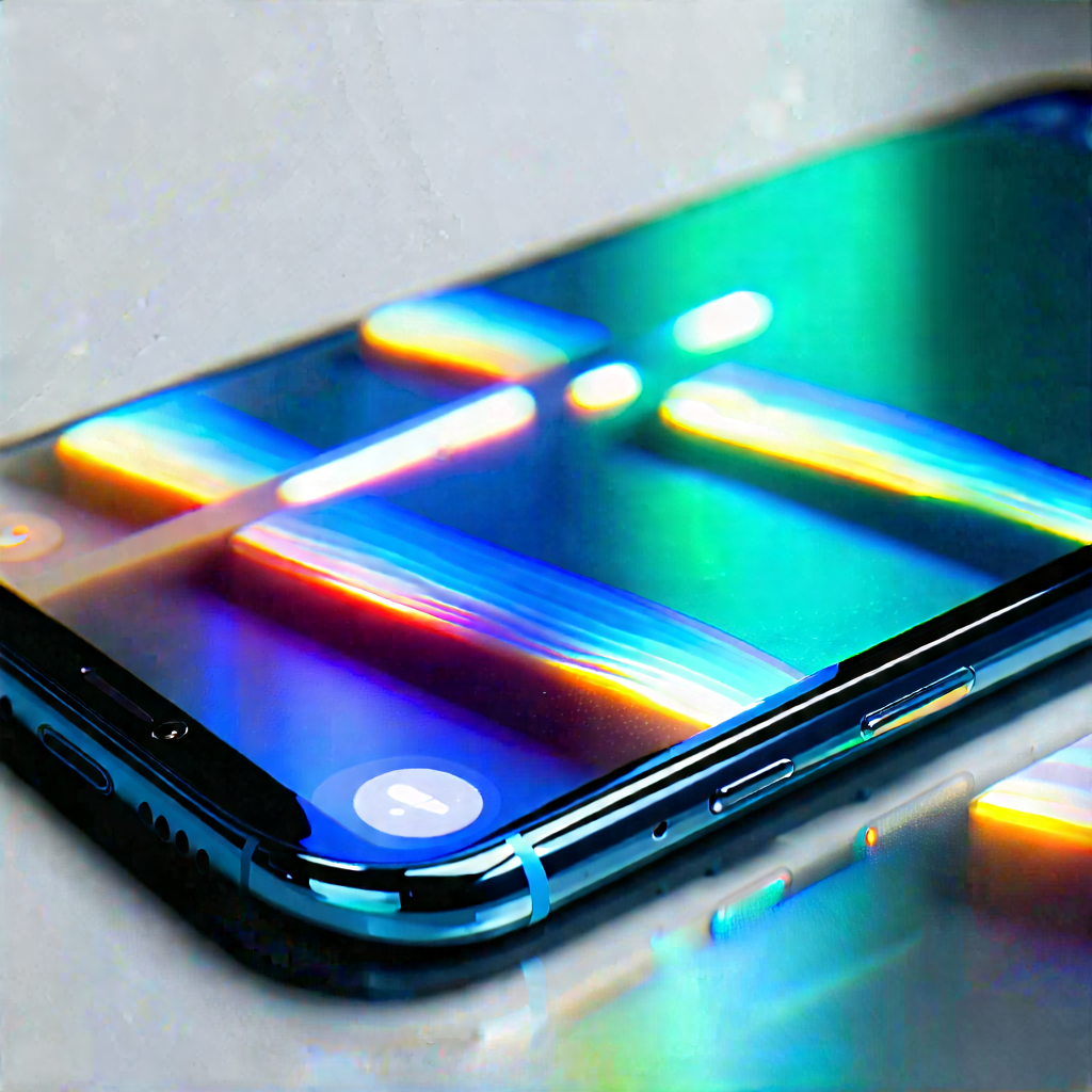 Tech Tilt-shift Photography: Smartphone With Holographic Display With Cell Phone