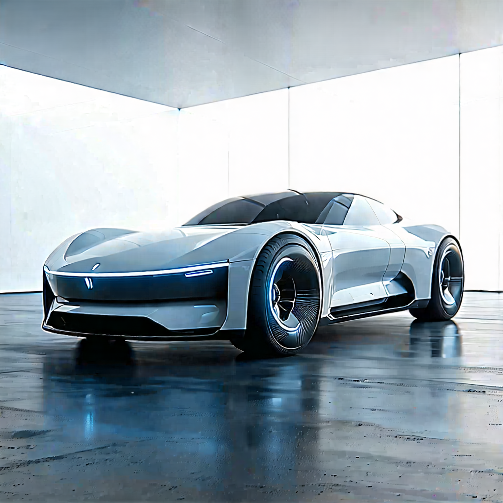 Tech Advertising Photography: Innovative Electric Vehicle Design With White Sports
