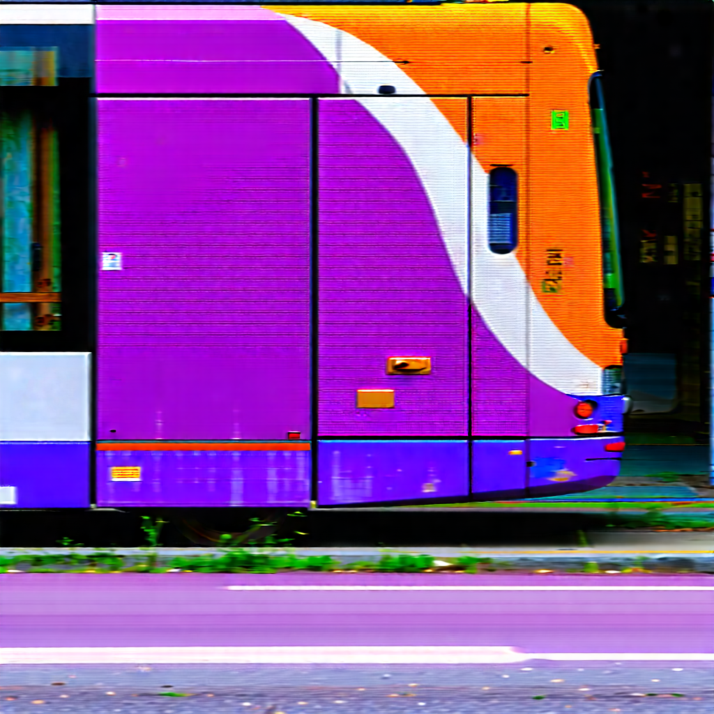 Urban Advertising Photography: (city:1.17) bus in quiet side street