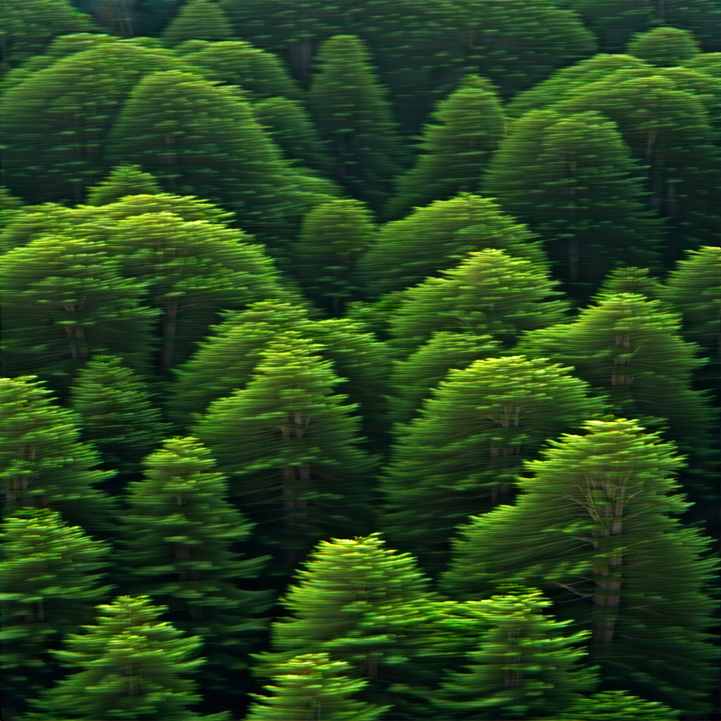 Nature Blender Artwork: Aerial view of forest canopy
