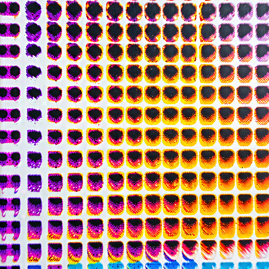 Tech Pastel Drawing: Close-up of sensor array